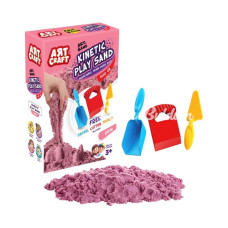 03693  Aksesuarlı Pembe Kinetik Oyun Kumu 1000 gr Dede