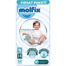 Nessiworld Molfix Premium Bebek Bezi Fırsat Paketi 4 Beden 714 Kg 54 Adet