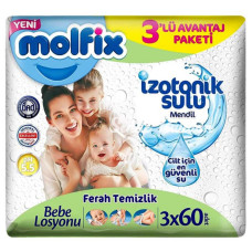 Nessiworld Molfix İzotonik Sulu Ferah Temizlik Islak Havlu Mendil 3Lü 180 Yaprak Nessiworld Molfix İzotonik Sulu Ferah Temizlik Islak Havlu Mendil 3Lü 180 Yaprak