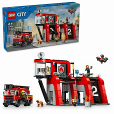 NessiWorld LEGO City İtfaiye Kamyonlu İtfaiye Merkezi 60414