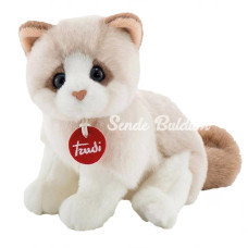 NessiWorld Trudi Kitty Peluş Beyaz Bej Kedi 20 cm