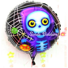 Nessiworld Halloween İskelet Hayalet Folyo Balon 18 inç