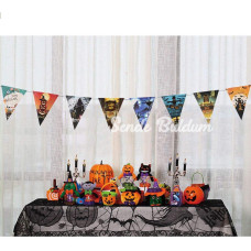 Nessiworld Cadılar Bayramı Halloween Flama Bayrak Banner Süs 8 li 3 Metre