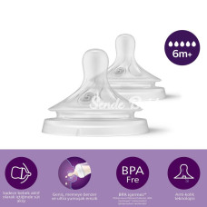 Nessiworld   Avent Doğal Tepkili Natural Response 2Li Biberon Emziği No:5 6+ Ay