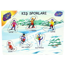 Nessiworld Ahşap Tutmalı Sporlar Yapboz