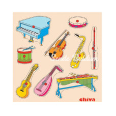 1004CS Chiva Müzik Aletleri Ahşap Puzzle