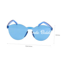 Sert Mika Oval Şekilli Çerçevesiz Gözlük Retro Parti 5x14 cm