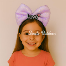 LED Işıklı Love Yazılı Mor Fiyonk Taç – Kız Çocuk Parti Tacı LED Işıklı Love Yazılı Mor Fiyonk Taç – Kız Çocuk Parti Tacı