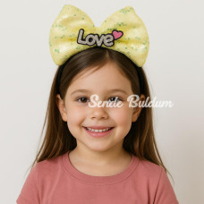 LED Işıklı Love Yazılı Sarı Fiyonk Taç – Kız Çocuk Parti Tacı LED Işıklı Love Yazılı Sarı Fiyonk Taç – Kız Çocuk Parti Tacı