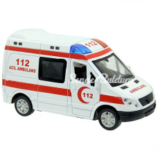 Nessiworld Pilli Işıklı Sesli 112 Metal Ambulans