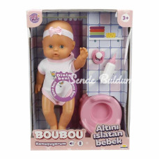 2030121 Sunman Boubou Altını Islatan ve Konuşan Bebek Seti 30 cm