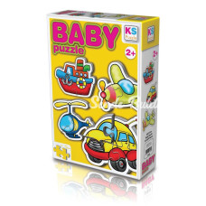 12003 KS Baby Puzzle  Ulaşım Araçları / 15 Parça Puzzle / +2 yaş