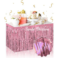 Kendinden Yapışkanlı Rose Gold Metalize Püsküllü Masa Eteği – 75 x 275 cm Parti Süslemesi Kendinden Yapışkanlı Rose Gold Metalize Püsküllü Masa Eteği – 75 x 275 cm Parti Süslemesi