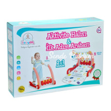 E0634 Aktivite Halısıveİlk Adım Arabası Pembe Birlik