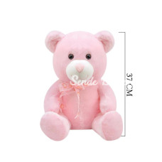 1178P Selay Oturan Ayı 37 cm Pembe