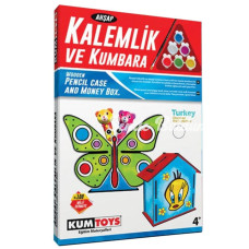 5304 Ahşap Kalemlik ve Kumbara Seti