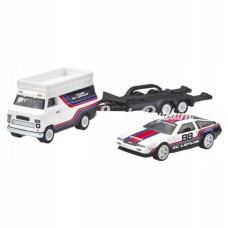  Car Culture Team Transport DMC DeLorean ve HW Rally Hauler Diecast Car