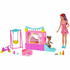 Nessiworld Barbie Bebek Bakıcısı Skipper Oyun Evi Seti HHB67