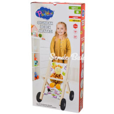 Nessiworld Playwood Ahşap Oyuncak Bebek Arabası