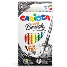 Nessiworld Carioca Keçeli Boya Süper Brush Fırça Uçlu 10lu 42937