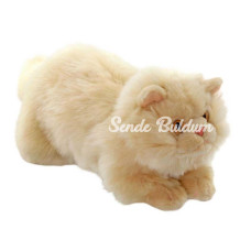 Nessiworld Yatan Peluş Krem Kedi 26 cm