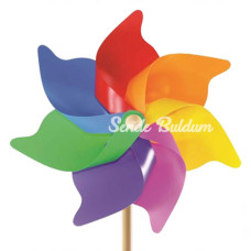 Nessiworld 7 Kanat 45 cm Gök Kuşağı Rüzgar Gülü