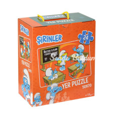 SRN7728 Şirinler Yer Puzzle  Laço Kids