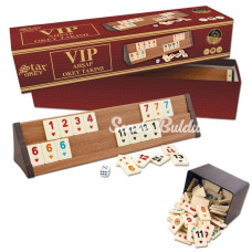 1010464 VİP Ahşap Okey Takımı Açık Renk Star okey