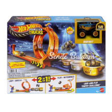 Nessiworld JBX64 Hot Wheels Monster Trucks Döngü ve Takla Bigfoot Oyun Parkuru