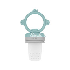 Nessiworld  Silikon Püre Meyve Sebze Emziği Aqua Green / Powder Grey