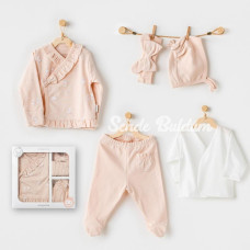 Nessiworld   AC24110 Cute Bunnies Be Sking 5 Parça Hastane Çıkışı Pink