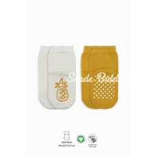 Nessiworld Bistyle Meyve Figürlü Kaymaz Soket Çorap 2Li BS10105 Ekru Hardal Nessiworld Bistyle Meyve Figürlü Kaymaz Soket Çorap 2Li BS10105 Ekru Hardal