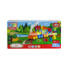 Nessiworld 2397 Playbox Tren Blok Seti 77 Parça Asya Oyuncak