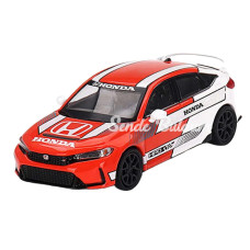 Nessiworld Mini Gt 1/64 Honda Civic TYPE R 2023 Pace Car Red