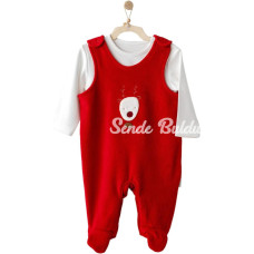 Nessiworld Andywawa AC25339 Happy Newyear Kadife Bebek Tulum Takım Red