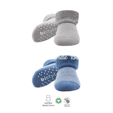Nessiworld Bistyle Çemberli Kaymaz Havlu Soket Çorap 2Li BS10503 İndigo Gri Nessiworld Bistyle Çemberli Kaymaz Havlu Soket Çorap 2Li BS10503 İndigo Gri