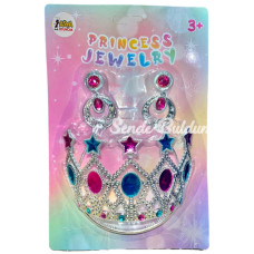 NessiWorld Prenses Tacı ve Küpe Seti