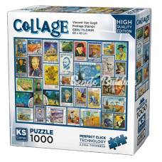 Nessiworld KS Games Postage Stamps  Gogh Puzzle 1000 Parça 20760