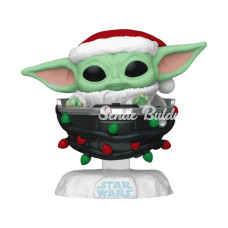 Nessiworld Funko POP Star Wars Holiday Grogu with Santa Hat in Pram