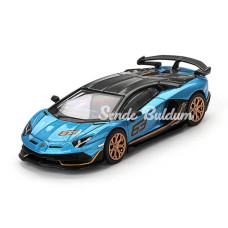 Nessiworld Mini GT 1/64 Lamborghini Aventador SVJ 63 Blu Aegir Blister Paket