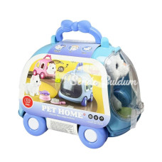 Nessiworld JND6801 Taşıma Araba Çantalı Hareketli Pilli Kedi Set Vardem Oyuncak