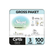 Nessiworld Sleepy Bio Natural Bebek Bezi Gross Paket 3 Beden 49 Kg 100 Adet
