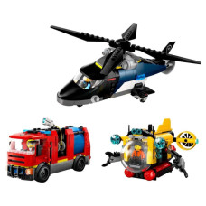 Nessiworld LEGO City Helikopter İtfaiye Kamyonu ve Denizaltı Karışımı 60462