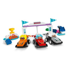 Nessiworld LEGO DUPLO Kasabası F1 Takımı Yarış Arabaları ve Sürücüler 10445