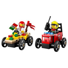Nessiworld LEGO City Pizza Arabası İtfaiye Kamyonuna Karşı Yarış Arabası Paketi 60458