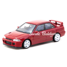 Nessiworld Tarmac Works 1/64 Mitsubishi Lancer GSR Evolution II Red with Tarmac Cards