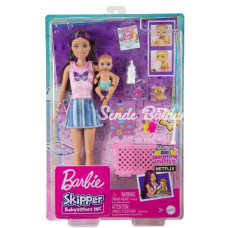 Nessiworld HJY33 Mavi Saçlı Skipper Bebek Bakıcısı  ve Oyun Seti