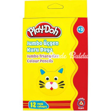 NessiWorld PlayDoh 12 Renk Jumbo Üçgen Kuru Boya