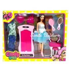 NessiWorld Oydaş Cindy Doll Dolaplı Makyaj Masalı Bebek 02453