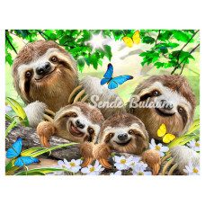 NessiWorld Prime 3D Tembel Hayvan Pelüş ve Selfie 48 Parça Puzzle 15804